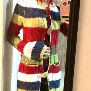 RARE funky knit striped sweater